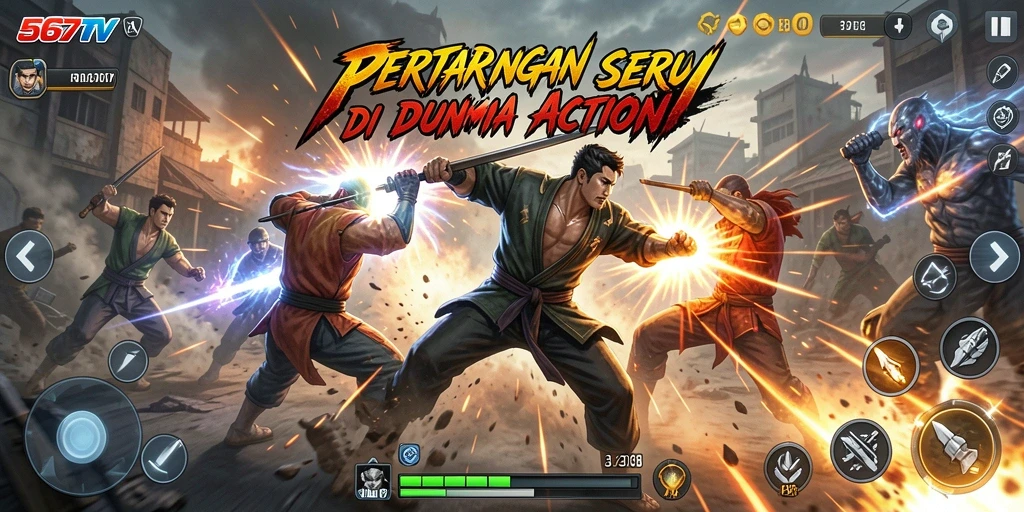 Gameplay seru 567TV dengan aksi menegangkan di setiap level.