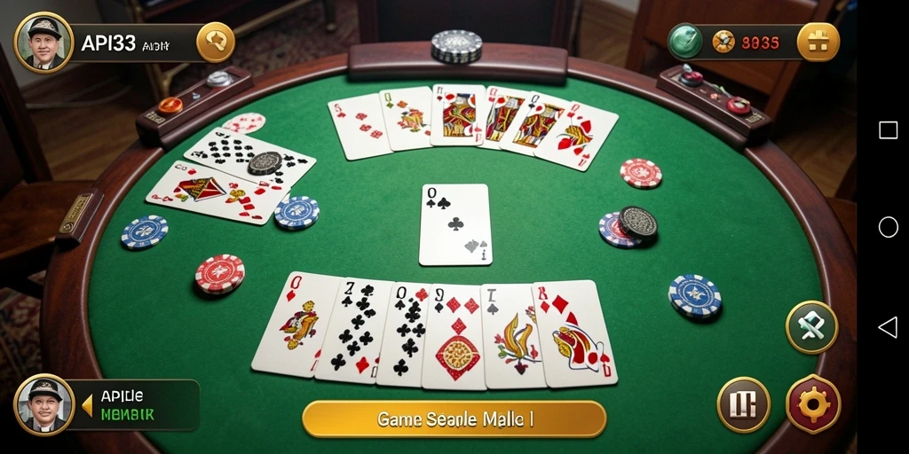 Screenshot API33 menampilkan gameplay Gaple yang mengasyikkan.