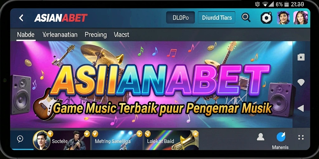 Tampilan gameplay ASIANABET dengan aksi bermain musik yang seru.