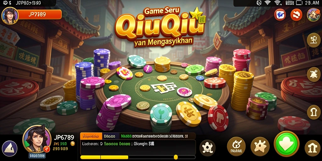 Tampilan gameplay seru QiuQiu di JP6789.