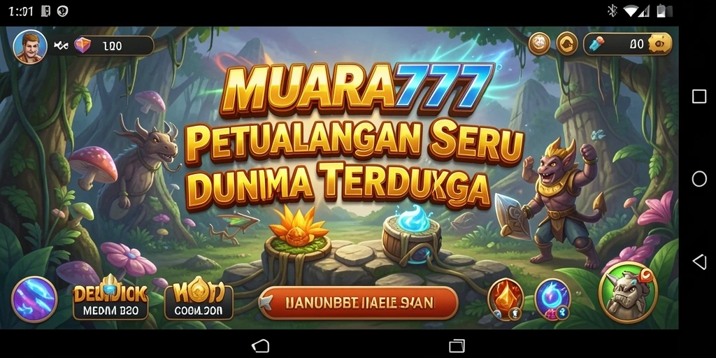 Tangkapan layar utama MUARA777 menampilkan aksi seru dalam petualangan yang menantang.