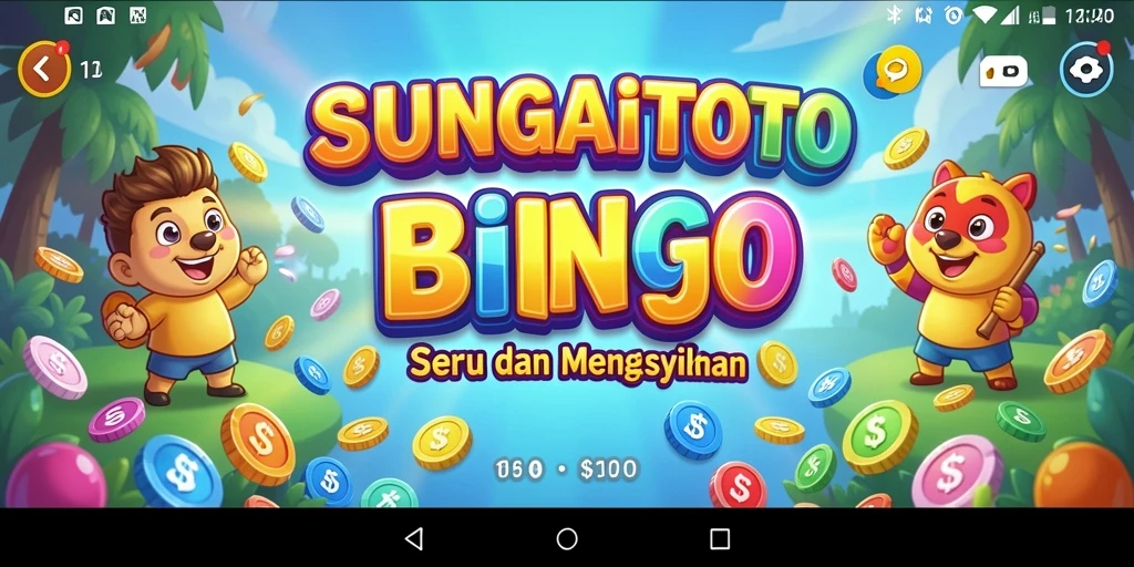 Tangkapan layar SUNGAITOTO menampilkan gameplay Bingo yang seru.