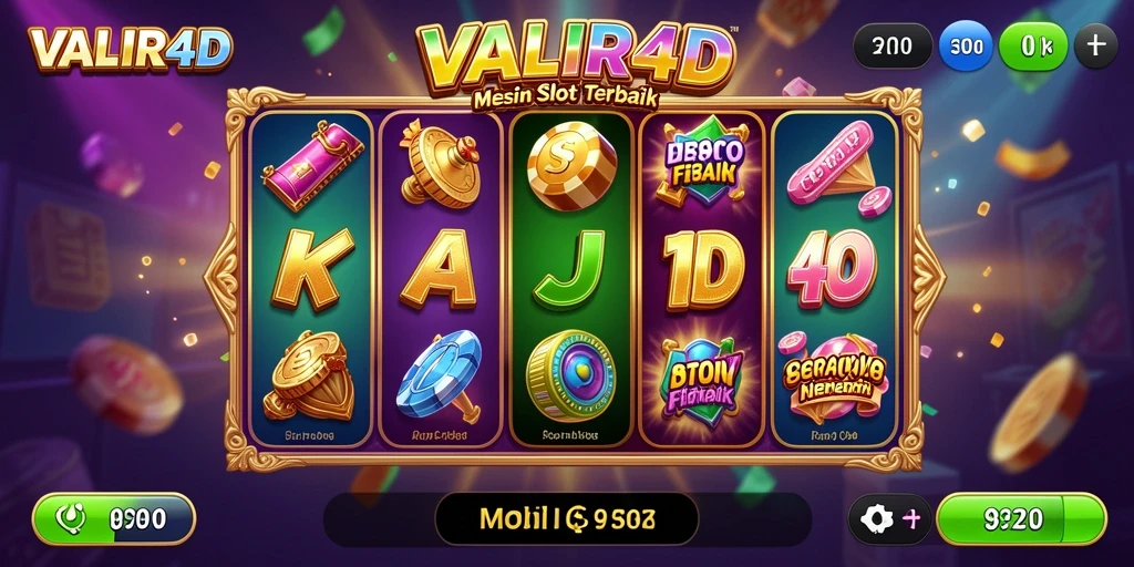 Tampilan gameplay menarik di VALIR4D dengan mesin slot beragam tema.